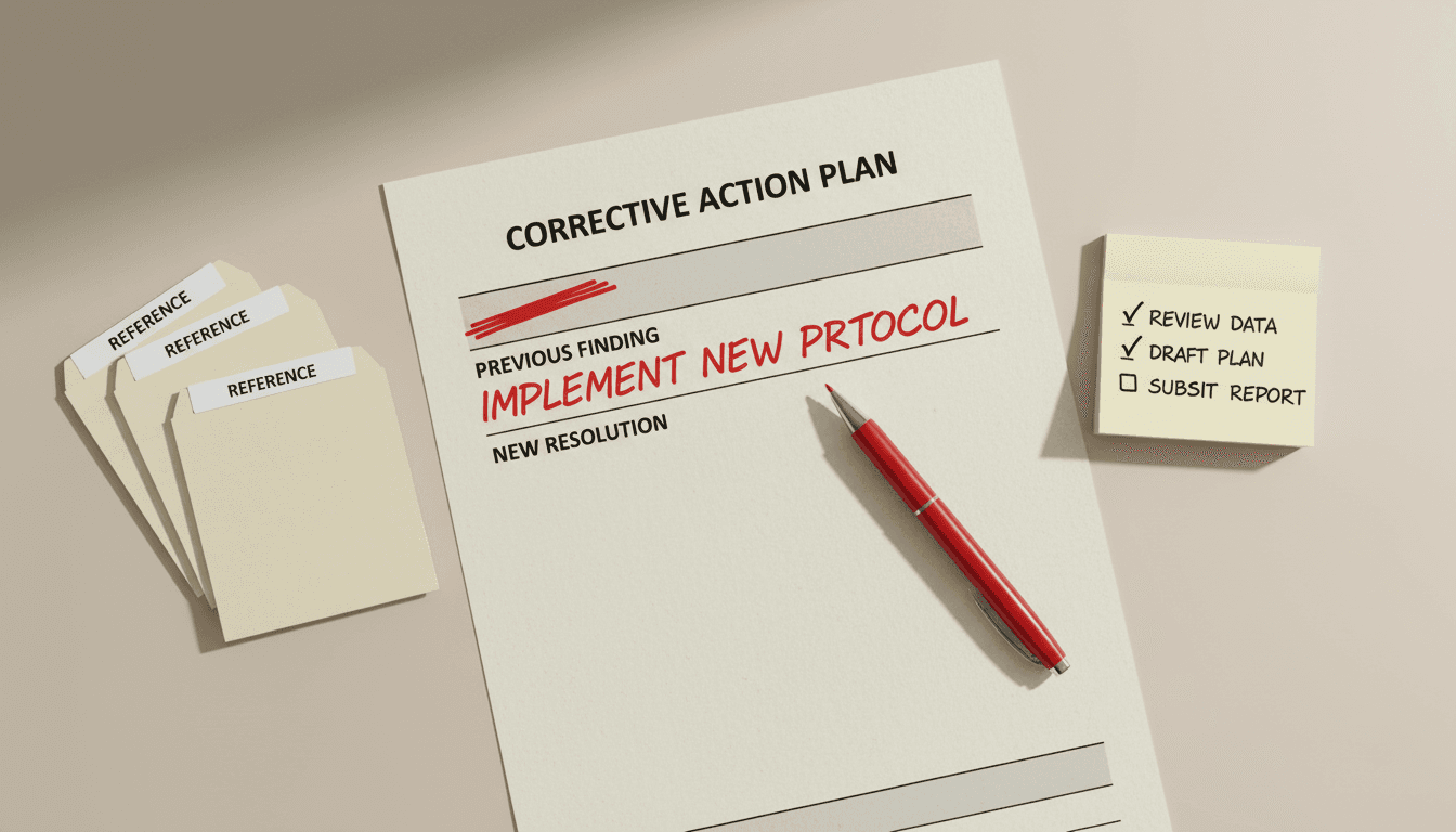 Corrective action plan
