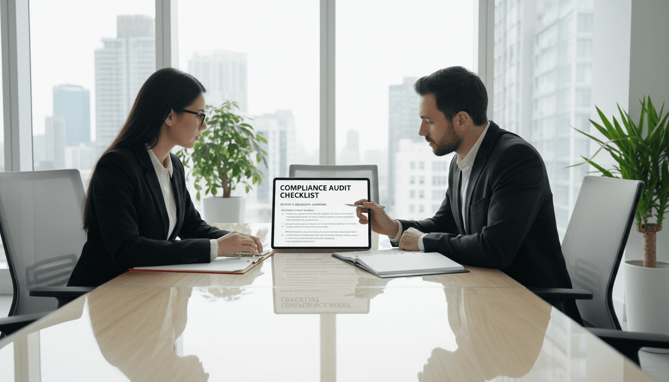 reviewing compliance checklist