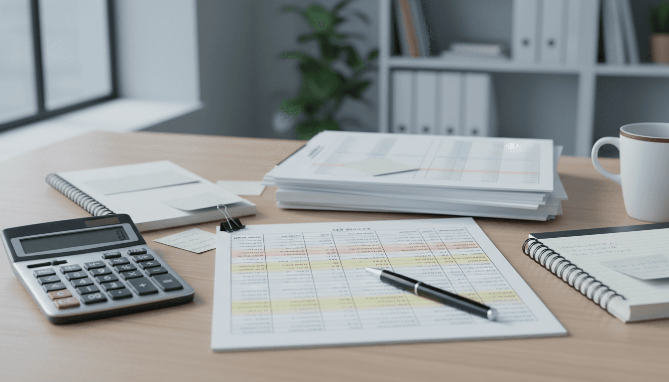 Detailed forward pricing rate calculation worksheet